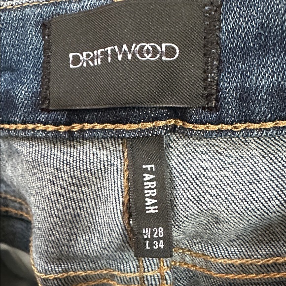 NWT DRIFTWOOD Blue Floral Embroidered Flare Jeans - Picture 6 of 9